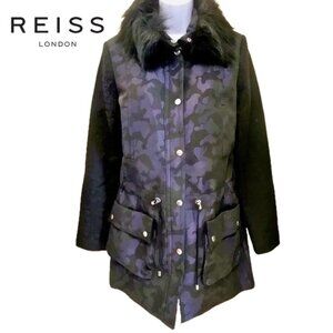 Reiss Jacket, Faux Fur Collar, Sz S